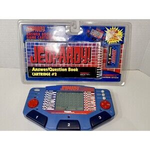 Tiger Electronics Jeopardy Handheld Electronic Game 1995 Tested Cartridge Book
